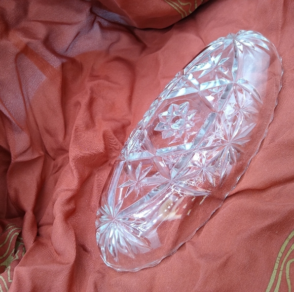 Anchor Hocking Prescut Star David Relish Dish Vtg - Picture 3 of 12